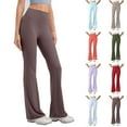 thumbnail image 1 of RongHuan Women's Yoga Pants Casual Flare Leggings High Waisted Workout Pants Tummy Control Jogger Pants, 1 of 4