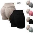thumbnail image 1 of RongHuan Womens 2 Piece Yoga Shorts Butt Lifting Athletic Shorts High Waist Tight Shorts Seamless Breathable Shorts, 1 of 9