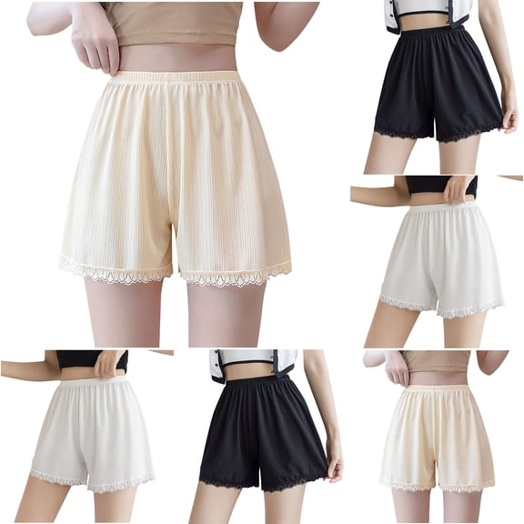 RongHuan Womens Slip Shorts Lace Comfy Pajama Shorts Half Slips Under Dresses Shorts for Women
