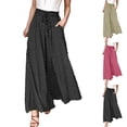 thumbnail image 1 of RongHuan Womens Wide Leg Pants Lightweight High Waisted Palazzo Pant Polka Dots Flowy Boho Trousers, 1 of 7