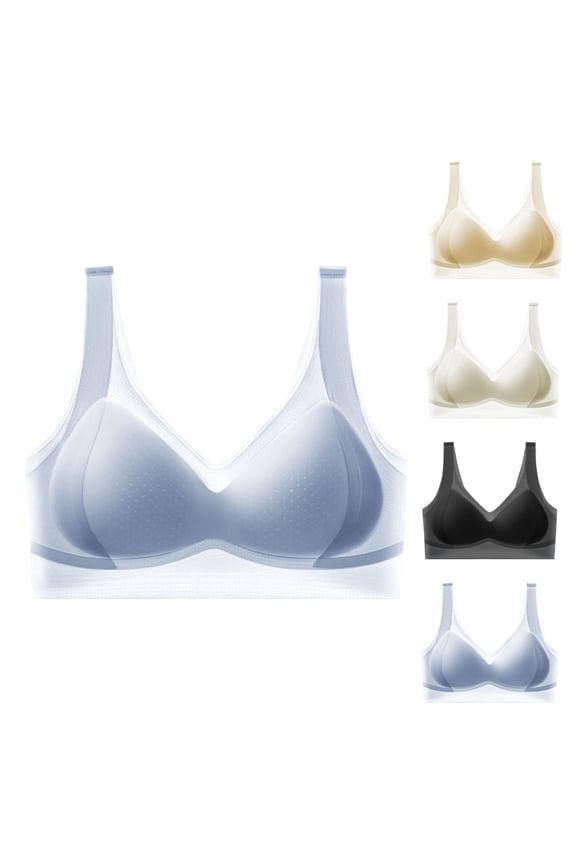 Womens Wireless Bras Full Coverage Moisture Wicking Bra V Mesh Comfy Bralette Seamless Everyday Bras