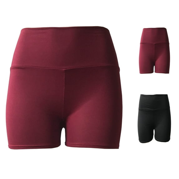 RongHuan Workout Shorts for Women High Waisted Seamless Shorts Solid Color Stretch Yoga Shorts Volleyball Short Pants