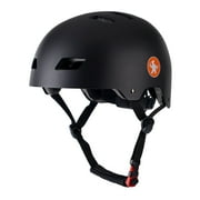 Rongbenyuan Youth Kids Bike Helmet with Carry Bag, Multi-Sport for Scooter Skating Rollerblading, Black (53-58cm)