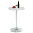 thumbnail image 1 of Rongbuk 23.6" Round Bar Table, Bistro Pub Table, Adjustable Height Pub Table, 360° Swivel Cocktail Bar Table with Metal Base and MDF Top, Suitable for Small Space, Bar, Bistro, Café, 1 of 5