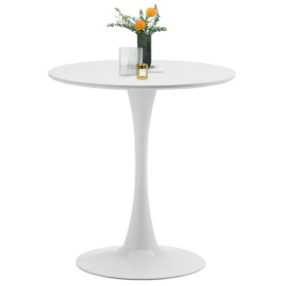Rongbuk 27.6" Round Pedestal Dining Table, White
