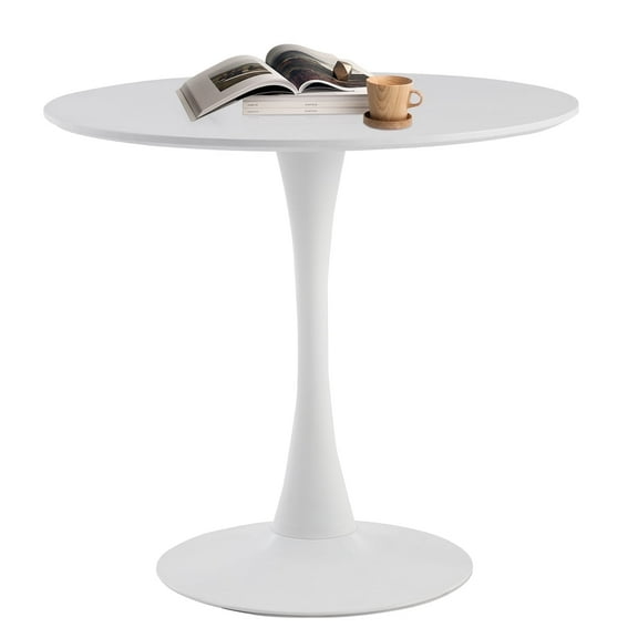 Rongbuk 31.5 in Round MDF Dining Table, White