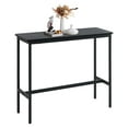 thumbnail image 1 of Rongbuk 44.5 in Rectangle Adjustable Feet Floor Dining Table, Black, 1 of 6