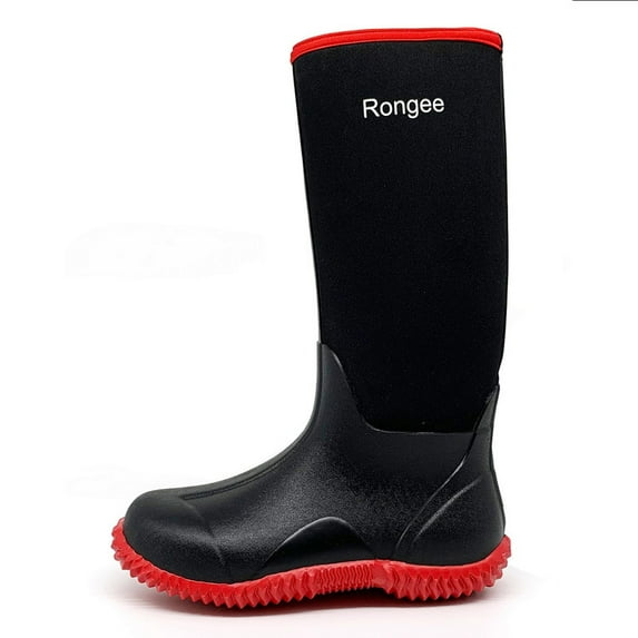 Rongee Womens Rubber Boots Waterproof Outdoor Garden Shoes Insulated (8 B(M) US)