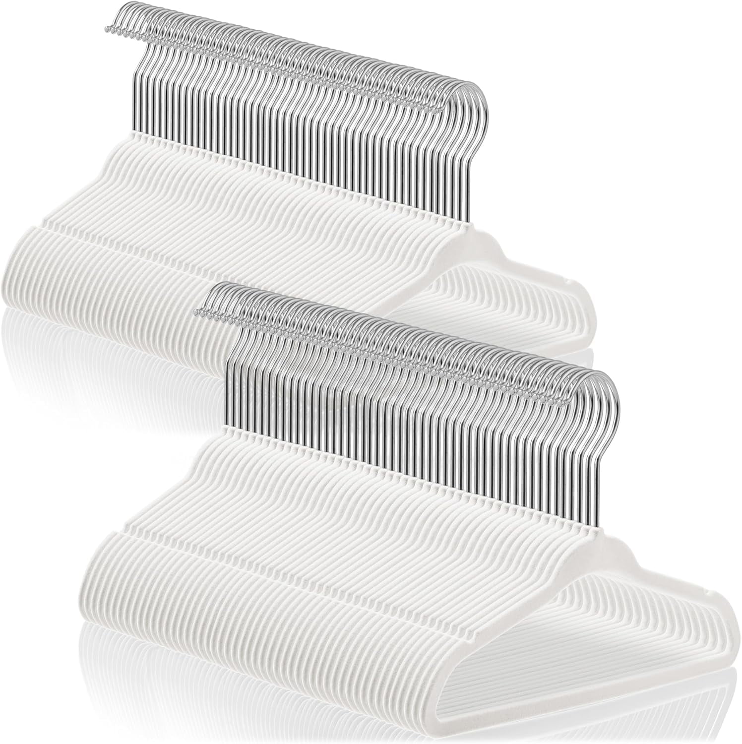 Black Velvet Non-Slip Baby Clothing Hangers, Set of 100