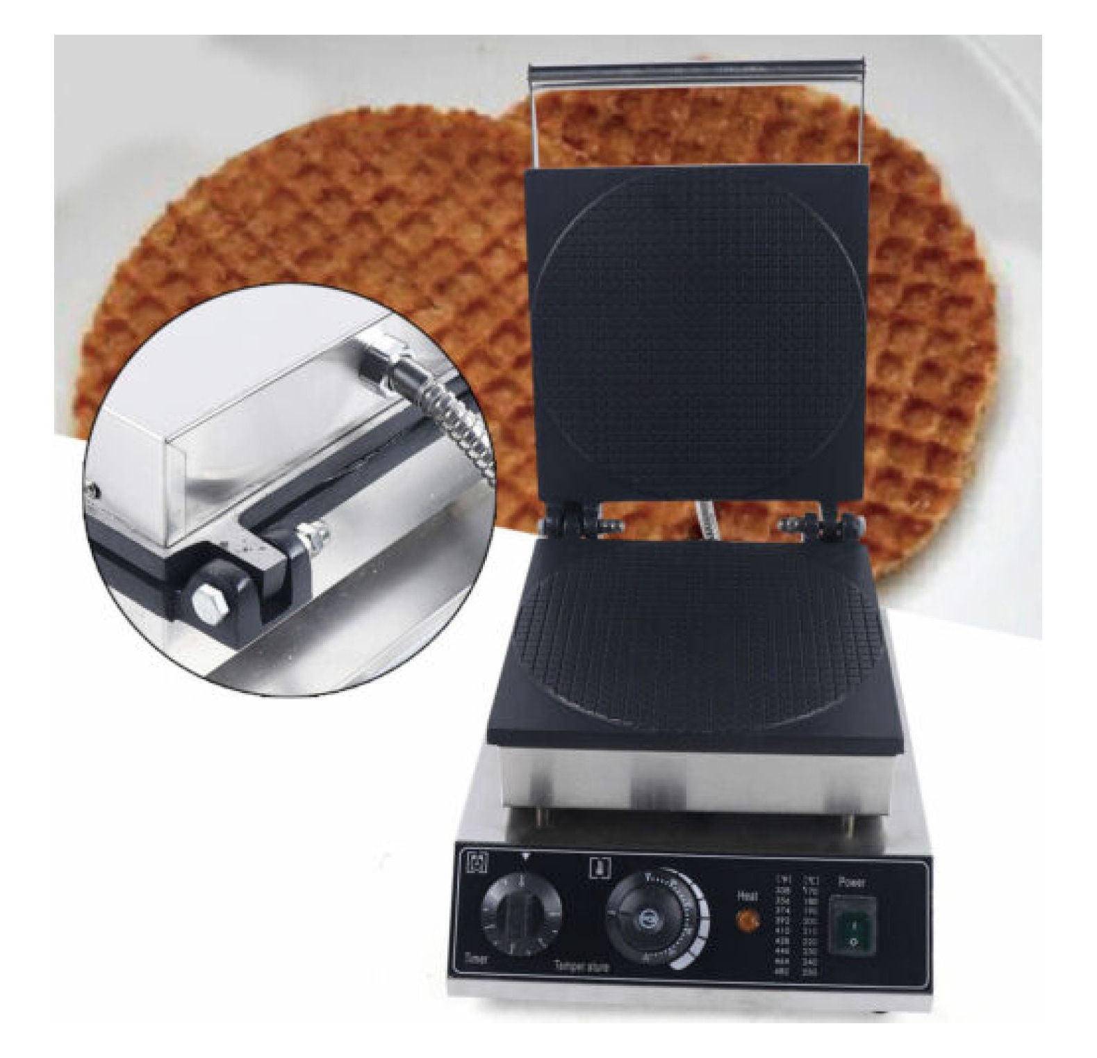 Rongfun Electric Dutch Stroopwafels Baker Maker Machine Nonstick 1750W