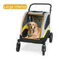 Rongfun Foldable Pet Stroller 4 Wheels Dog Trolley for Small Medium