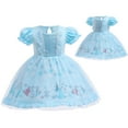 thumbnail image 1 of Rongking 12M-6T Little Girls Elsa/Cowgirl Dress Halloween Fancy Party Tulle Skirt, 1 of 6