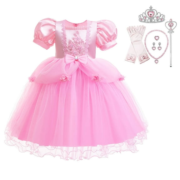 Rongking Cinderella Fancy-Dress Costumes for Girls with Puff Sleeves for Children, Girls 4T