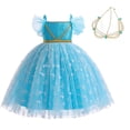 thumbnail image 1 of Rongking Girls Jasmine Costume Princess Dress Off Shoulder Halloween Outfit for 3-8T, 1 of 9