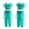 thumbnail image 1 of Rongking Girls Arabian Princess Costume Set Halloween Fancy Dress Outfit 3-7T, 1 of 6