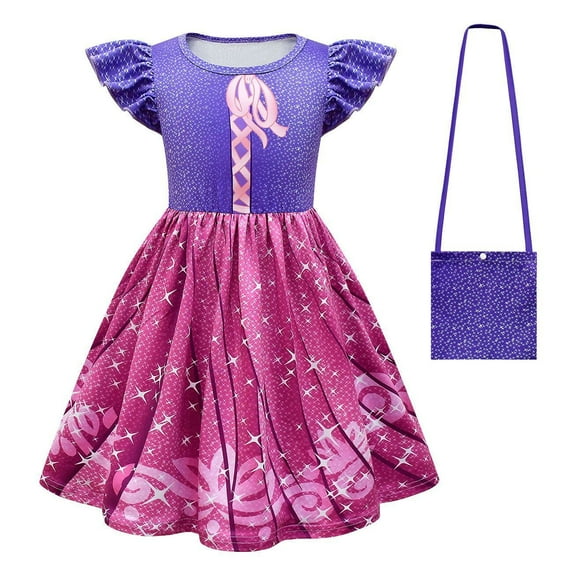 Girls Princess Cosplay Dress Female Cartoon Halloween Costume Outfit 2-8T Little Girls