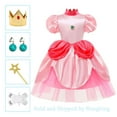 thumbnail image 1 of Rongking Princess Peach Dress Set for Girls, Super Brothers Costume Suit, Halloween Party Fancy-Dress for 4-9Y, 1 of 9