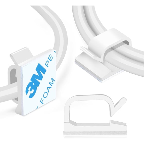 Computer Wire Management Clips Rongsi 120 Pcs Adhesive Cable Wire Clips, Cable Staples Outdoor Cable ...