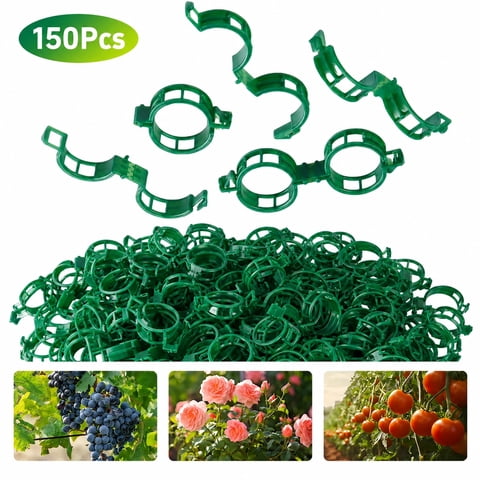 150 Pcs Plastic Clips for Securing Plants, Tomato Grape and  Vegetables Garden Plant Support, Plant Clip for Climb Plant, Grow Plants Upright and Make Healthier