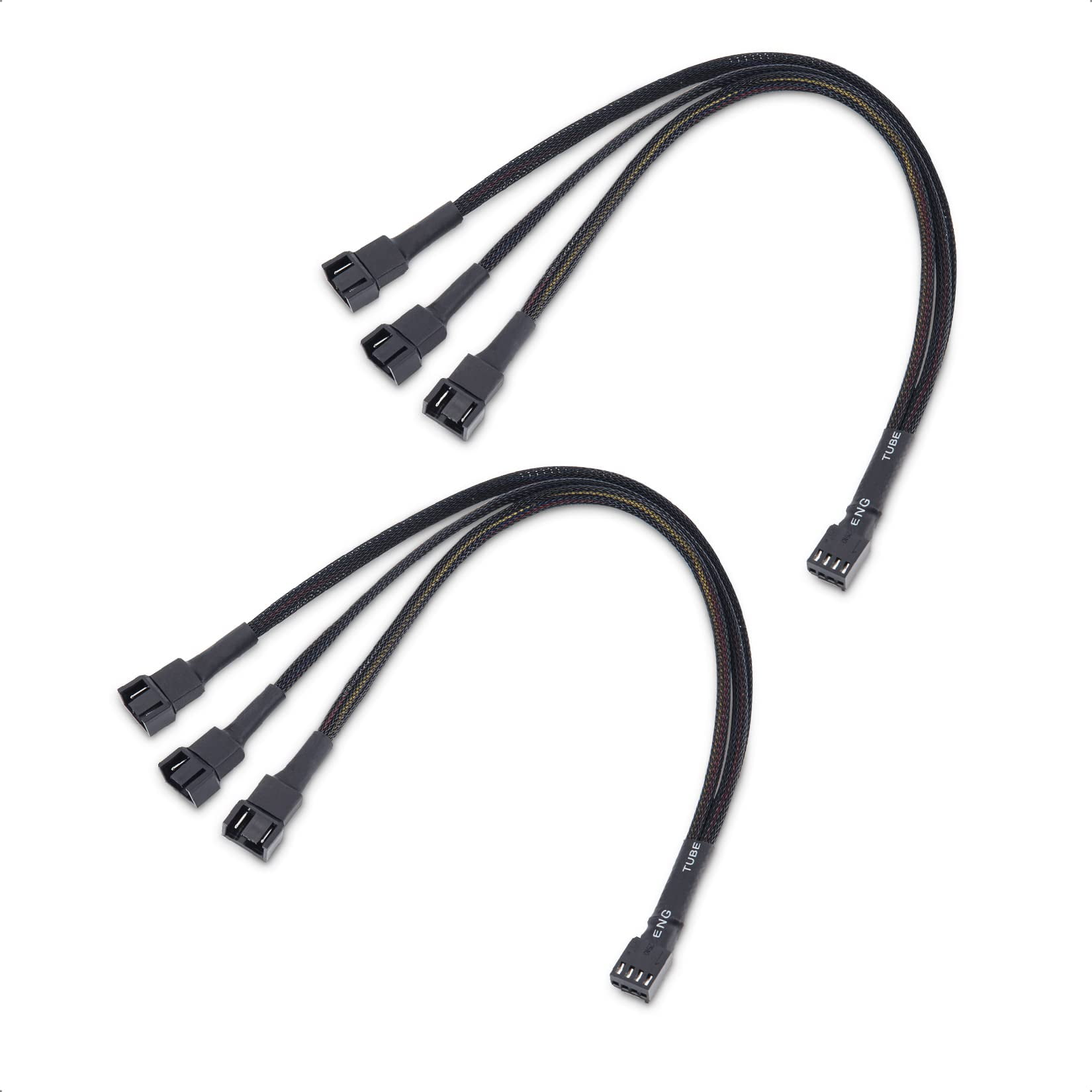Rongsi 2-Pack 3 Way 4 Pin PWM Fan Splitter Cable - 12 inches for Computer  Cooling Fans 