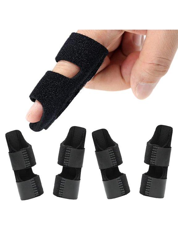 4 Pcs Trigger Finger Splints/Brace for Knuckle Immobilization,Broken Protector and Straightening Arthritis Relief,Pain Relief,Fits Index,Middle, Ring Fingers
