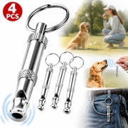 Rongsi 4 Pack Dog Whistle, Dog Whistle to Stop Barking, Adjustable Sound Pitch Dog Whistle with Keychain, Professional Recall Dog Training Whistles for All Dogs