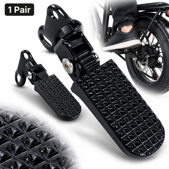 Rongsi Bike Foot Pegs, Aluminium Alloy Non-Slip Bike Pegs for Folding Bike and Mountain Bike Durable 1 Pair