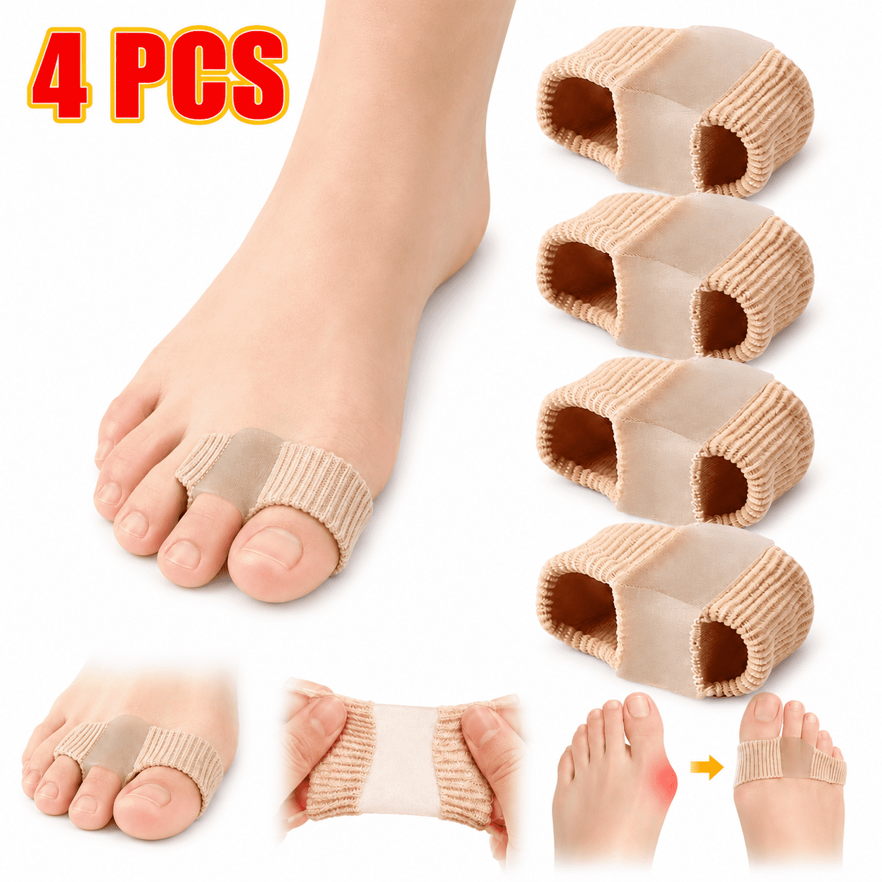 Rongsi Bunion Toe Separators for Overlapping Toes Women Men, Gel