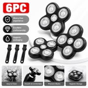 Rongsi Electric shaver replacement heads,3 Pack Blades Refills and 3 accessories, a total of 6 pcs Compatible with Freebird Shaver,Replacement Shaving Heads for Head Shavers for Bald Men