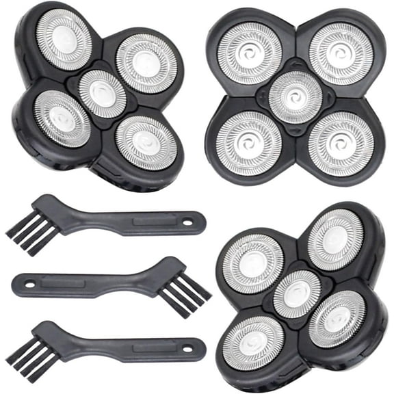 Rongsi Electric shaver replacement heads,3 Pack Blades Refills Compatible with Freebird Shaver,Replacement Shaving Heads for Head Shavers for Bald Men