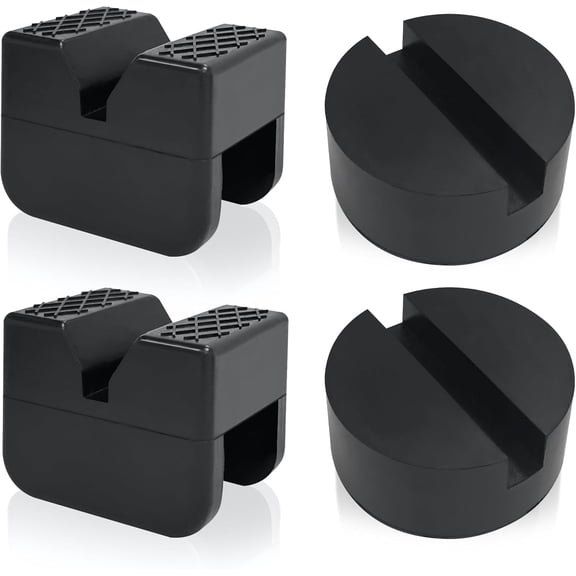 Rongsi Jack Pads, Universal Rubber Rail Pinch Weld Protector, Slotted Adapter for Jack Stand and Floor Jack