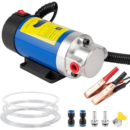 Rongsi Oil Extractor Pump,12V 100W, Engine Oil Pump for Oil Change, Fluid Transfer Pump for Engine Oil, Gear Oil, Transmission Fluid Change, Self-Priming Electric Fluid Transfer Pump for Car, Mower