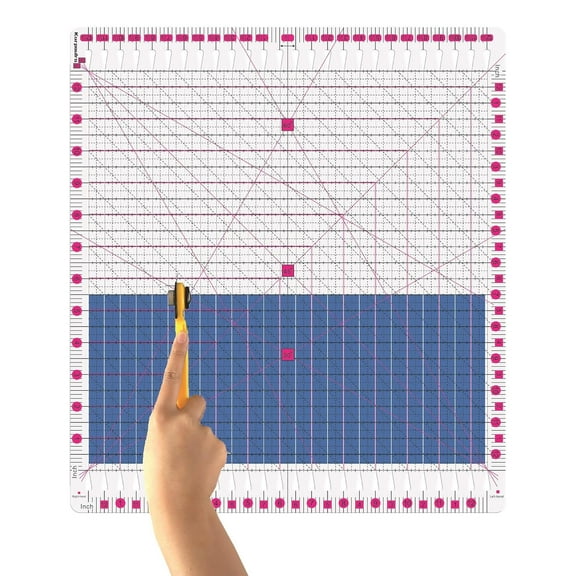 Rongsi Quilting Ruler- 12.5 * 12.5" Slotted Rulers for Quilting and Sewing Quilt Strip Rulers for Fabric Precise Cutting