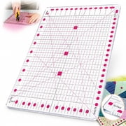 Rongsi Quilting Ruler- 12.5 * 12.5 Slotted Rulers for Quilting and Sewing Quilt Strip Rulers for Fabric Precise Cutting