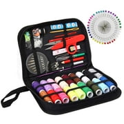 Rongsi Sewing Kit, XL Sewing Supplies for DIY, Beginner, Adult, Kids, Camper, Travel, Portable Emergency Basic Repair Mini Set with Scissors, Thimble, Thread, Needle, Tape Measure, Case and Accessorie