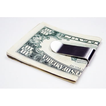 Rongsi Silver Metal Money Clip,Handiness Wallet Credit Card Clip,Minimalist Front Pocket Wallet,Ideal Men's Boy's Gift
