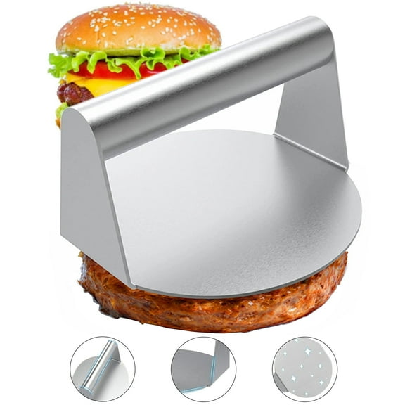 Rongsi Stainless Steel Burger Press, 6.29" Grill Press for Flat Top Grill Cooking
