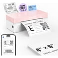 thumbnail image 1 of Rongta Bluetooth Shipping Label Printer, Wireless 4x6 Thermal Label Printer for Shipping Packages, Support Android, iPhone, Widely Used for Amazon, Ebay, Shopify, Etsy, UPS, Pink, 1 of 9