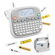 Rongta TM95 Label Maker Machine with Tape, QWERTY Keyboard and Bluetooth App Connectivity, White