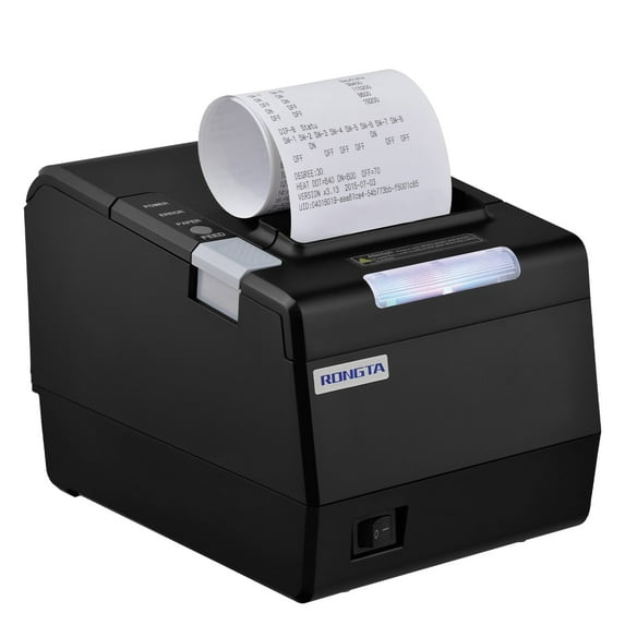 rongta 80mm Thermal Receipt POS Printer, Auto Cutter, USB Serial Ethernet, Windows/Mac/Linux Compatible