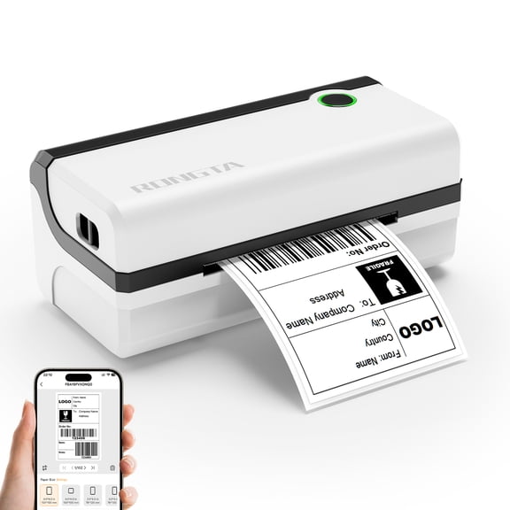 Rongta RP420 4x6 Thermal Shipping Label Printer, Bluetooth and USB, for Small Business