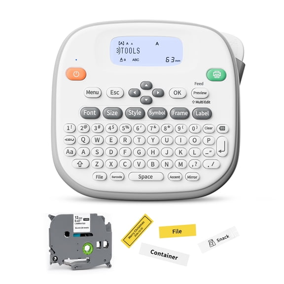 Rongta TD210 Handheld Label Maker Machine with 1 Tape, Portable Label Printer QWERTY Keyboard, for Home, Office, Warehouse Organization