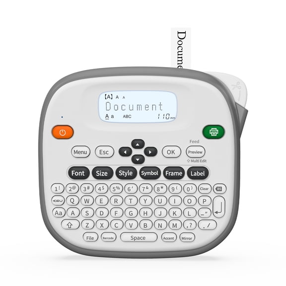 Rongta TD210  Handheld Label Maker Machine with 1 Tape, Portable Label Printer QWERTY Keyboard, for Home, Office, Warehouse Organization