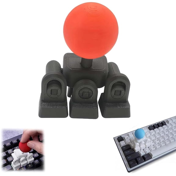 Rongyun 3D-Printed Keyboard Joystick Keycap Mechanical Arcade Stick Adapter for WASD Retro Gaming Accessory 4-Key Linkage Mod Mini Fighting Controller DIY Novelty Analog Button 1Pc
