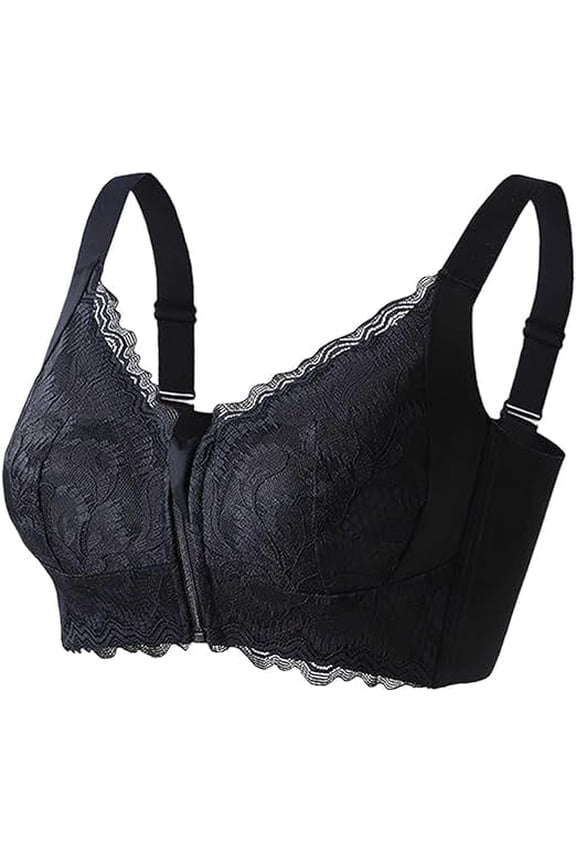 Bras for Women Push Up No Underwire Plus Size Front Closure Front Clip Zip Front Front Snap Lace Backless Wireless Front Hook Close for Backless Dresses Sagging Breasts