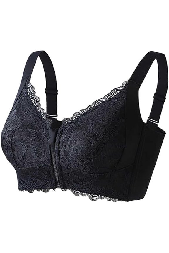 Bras for Women Push Up No Underwire Plus Size Front Closure Front Clip Zip Front Front Snap Lace Backless Wireless Front Hook Close for Backless Dresses Sagging Breasts