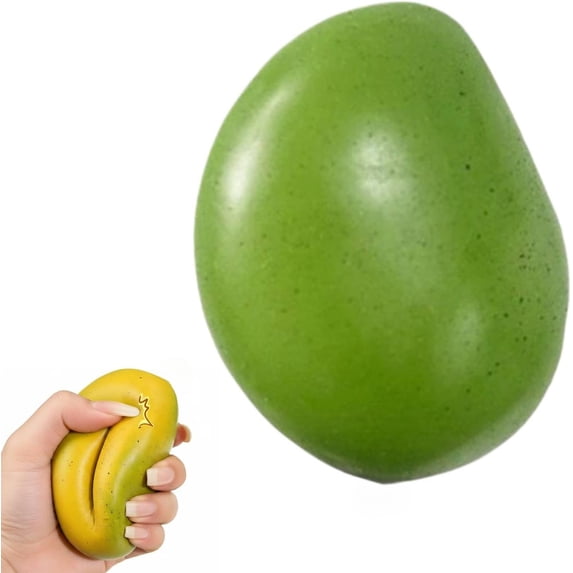 Rongyun Mango Crunch Squishy, Soft Mango Squishy Stress Relief Sugar Ball, Cute Slow Rising Fidget Squeeze, Crispy to Squeeze for Adults Anxiety Relaxation Party
