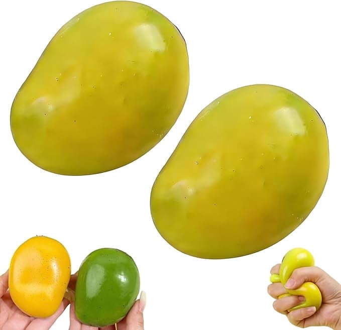 Rongyun Mango Slow Rising Squishy Fidget Realistic Mango Squishy Color ...