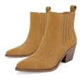 thumbnail image 1 of Ronilurn Fall Heeled Chelsea Boots Women Faux Suede Pointed Toe Booties, 1 of 6