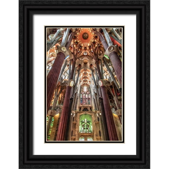 Ronin 11x14 Black Ornate Wood Framed with Double Matting Museum Art Print Titled - Barcelona